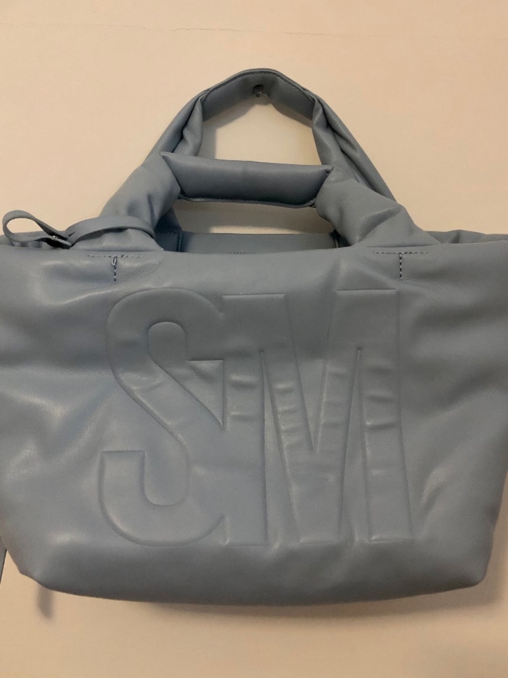 Steve Madden SM Light Baby Blue Mini Tote Purse Bag